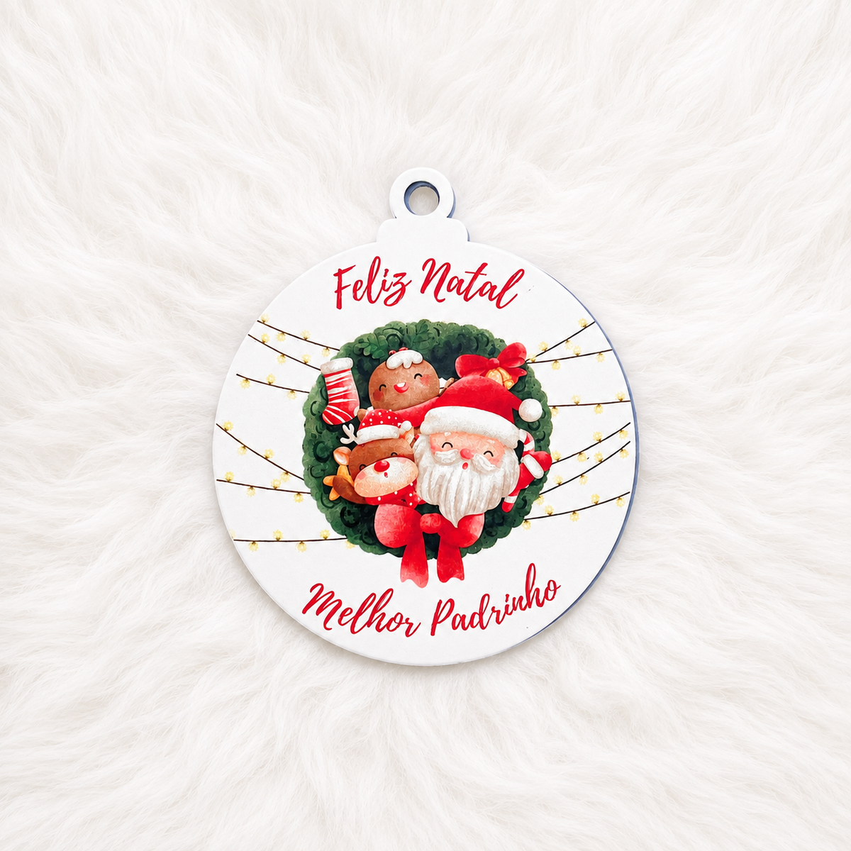 Bolas de Natal "Melhor Padrinho"