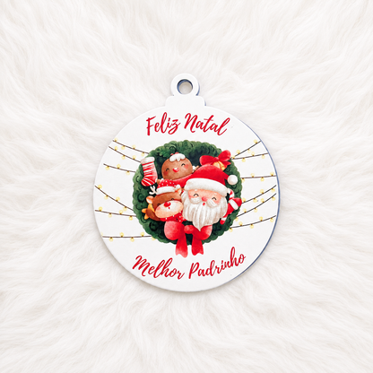Bolas de Natal "Melhor Padrinho"