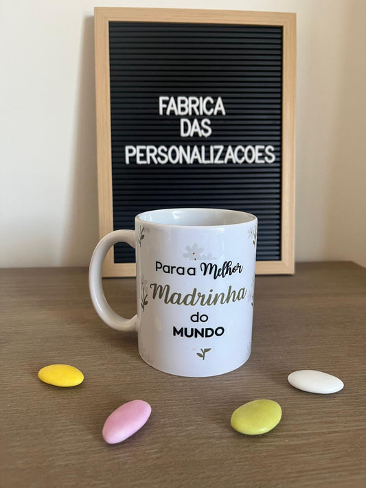 Caneca "Melhor Madrinha do Mundo"
