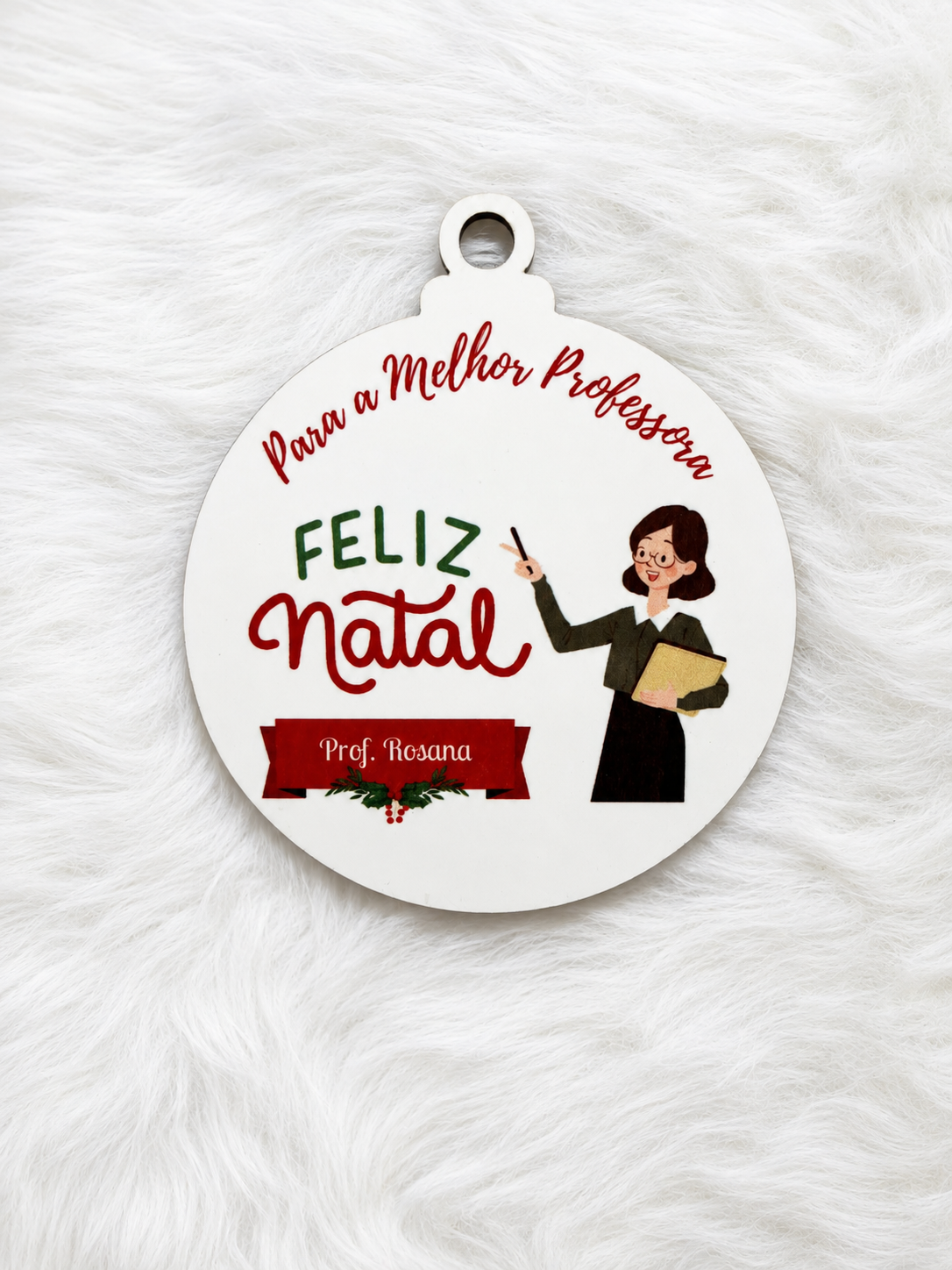 Bola Natal "Melhor Professora"