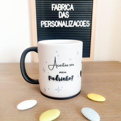 Caneca Mágica "Aceitas ser meu Padrinho?"