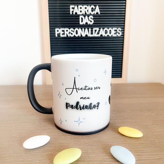 Caneca Mágica "Aceitas ser meu Padrinho?"