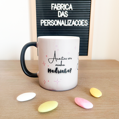 Caneca Mágica "Aceitas ser minha Madrinha?"