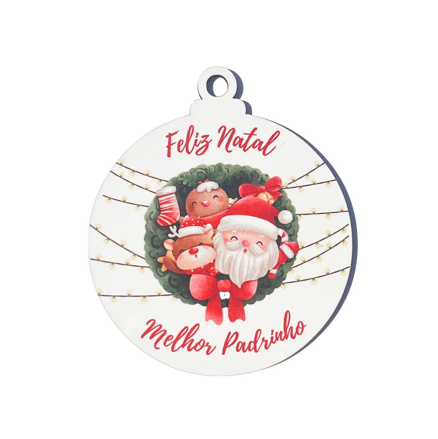 Bolas de Natal "Melhor Padrinho"