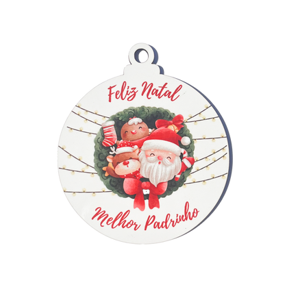 Bolas de Natal "Melhor Padrinho"