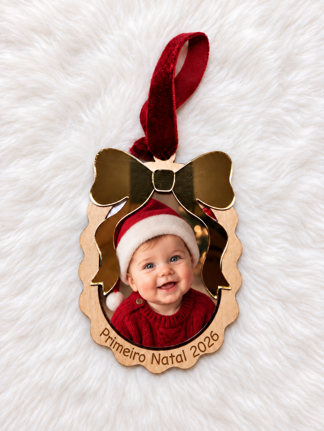 Moldura Laço - Primeiro Natal
