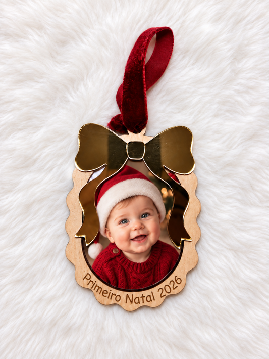 Moldura Laço - Primeiro Natal