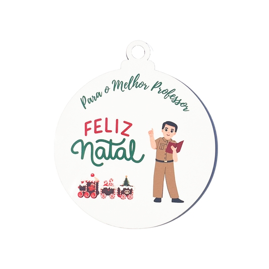Bolas de Natal "Melhor Professor"